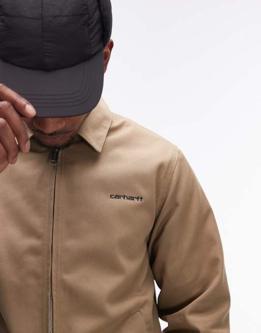 Carhartt WIP module script zip up jacket in beige | ASOS
