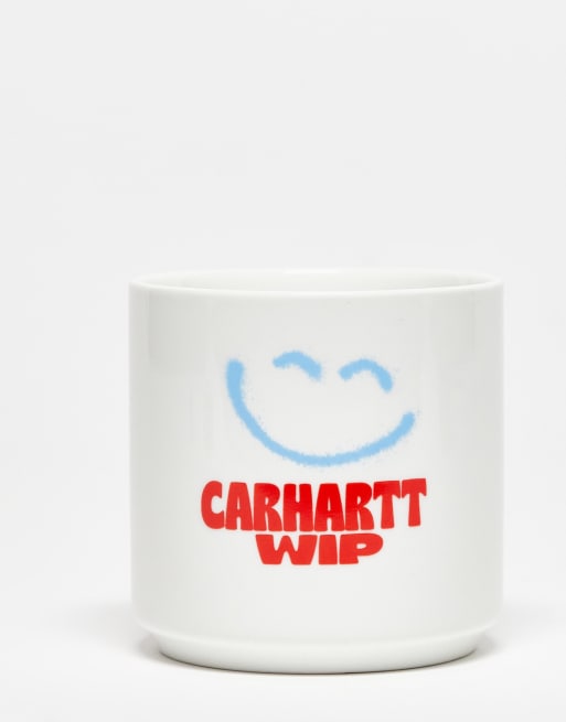 Carhartt WIP - Mok met tekstprint en blij gezichtje