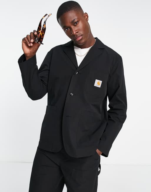 Carhartt WIP montana casual suit blazer in black ASOS