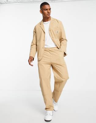 tan casual suit