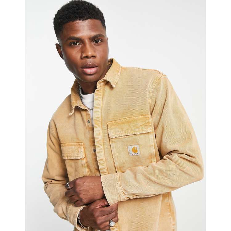 Carhartt WIP monterey denim overshirt in brown ASOS