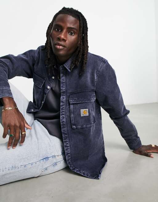 Carhartt WIP - Monterey - Denim overshirt in marineblauw
