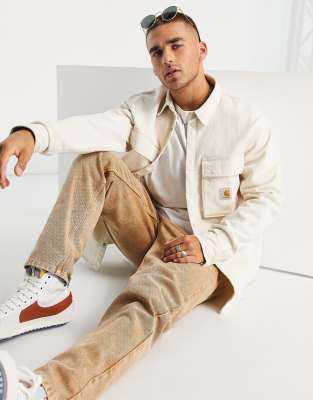 Carhartt WIP – Monterey – Hemdjacke aus Denim in Beige