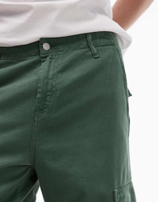 Carhartt WIP morgaga regular fit cargo trousers in green, 3 of 5