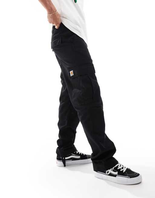 Carhartt WIP - Morgaga - Sorte cargobukser i almindelig pasform