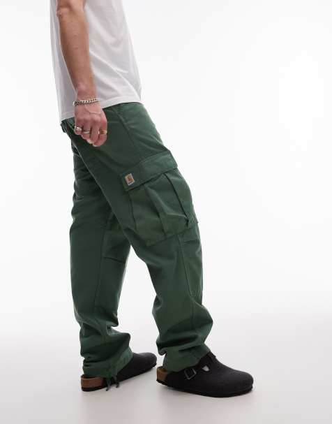 Carhartt WIP – Morgaga – Zielone bojówki o regularnym kroju - view 1