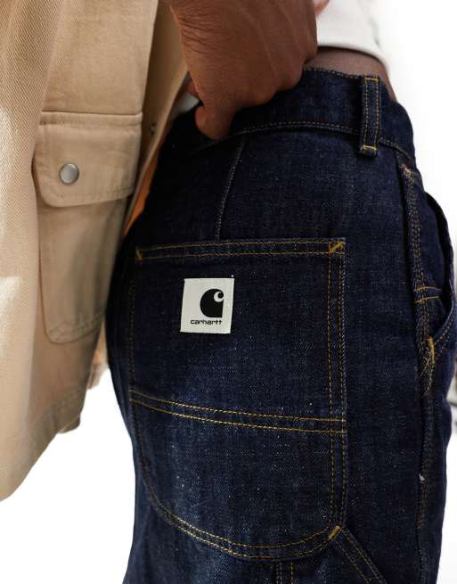 Carhartt WIP – Mörkblå jeanskjol i midilängd, 2 av 5