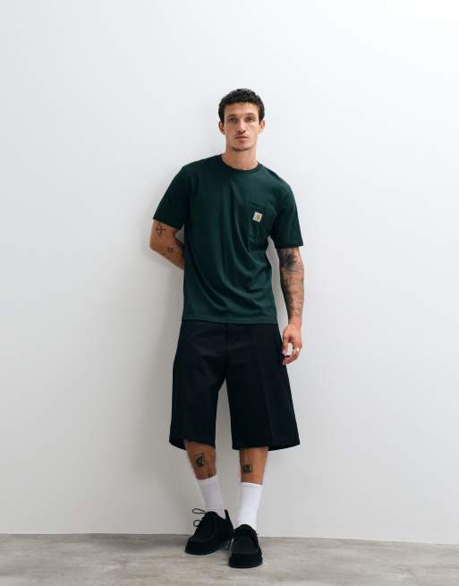 Carhartt WIP – Mörkgrön t-shirt med ficka, 4 av 5
