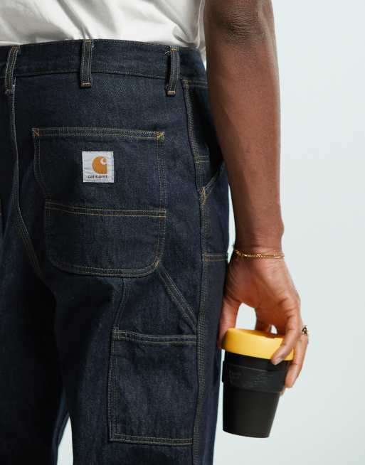 Carhartt WIP – Mörktvättade jeans med förstärkta knän, 5 av 5