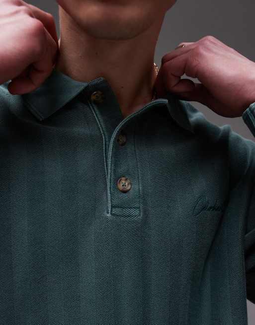 Carhartt WIP - Morrison - Rugbyshirt met lange mouwen in groen, 4 van 4