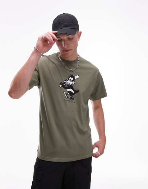 Carhartt WIP - Mørkegrøn T-shirt med "Home Run"-grafik - view 1