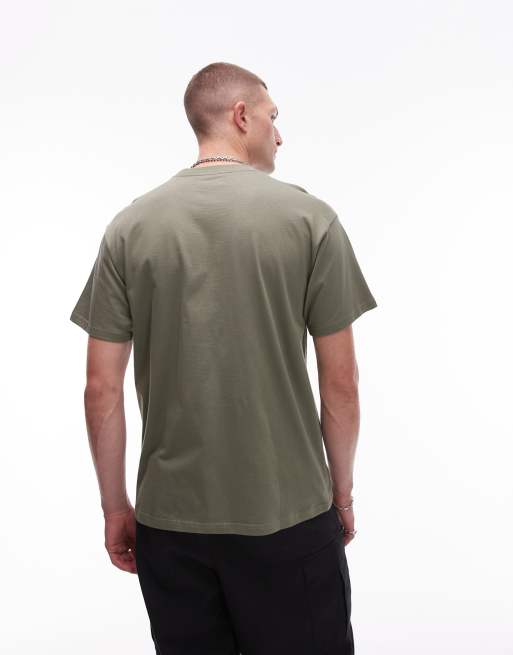 Carhartt WIP - Mørkegrøn T-shirt med "Home Run"-grafik, 4 af 4