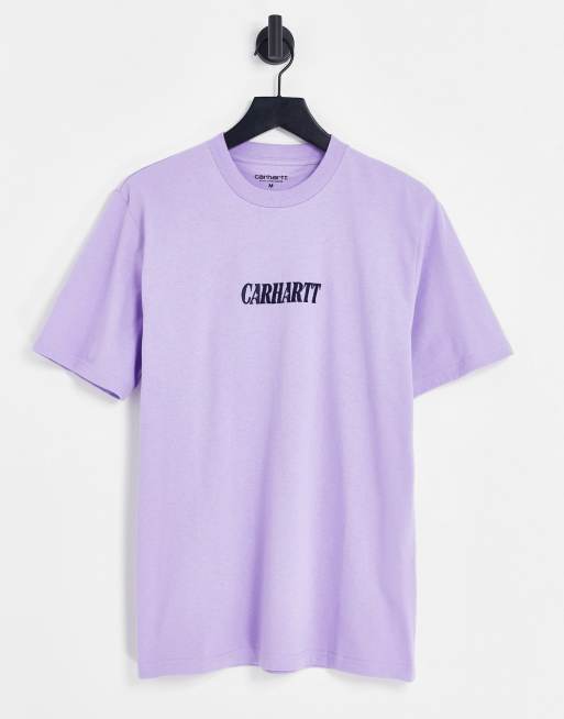 Carhartt WIP – Multi Star – Fioletowy T-shirt z haftem