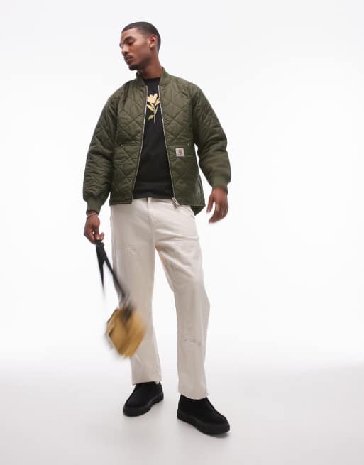 Carhartt WIP - Myton - Giacca trapuntata verde con fodera, 3 di 4