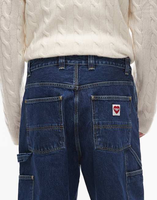 Carhartt WIP – Nash - Blå, stentvättade jeans med ledig passform och förstärkta knän, 5 av 5