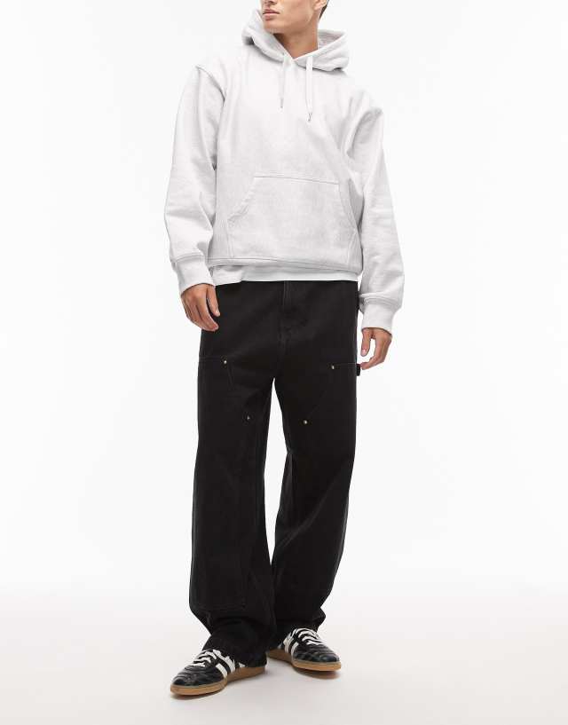 Carhartt WIP nash double knee loose fit denim jeans in black stone