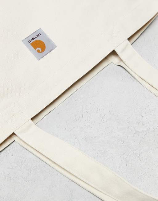 Carhartt WIP – Naturvit toteväska i canvas med tryck, 3 av 3