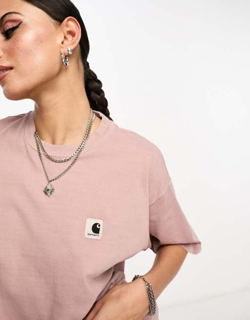 Carhartt WIP Nelson boxy t-shirt in pink
