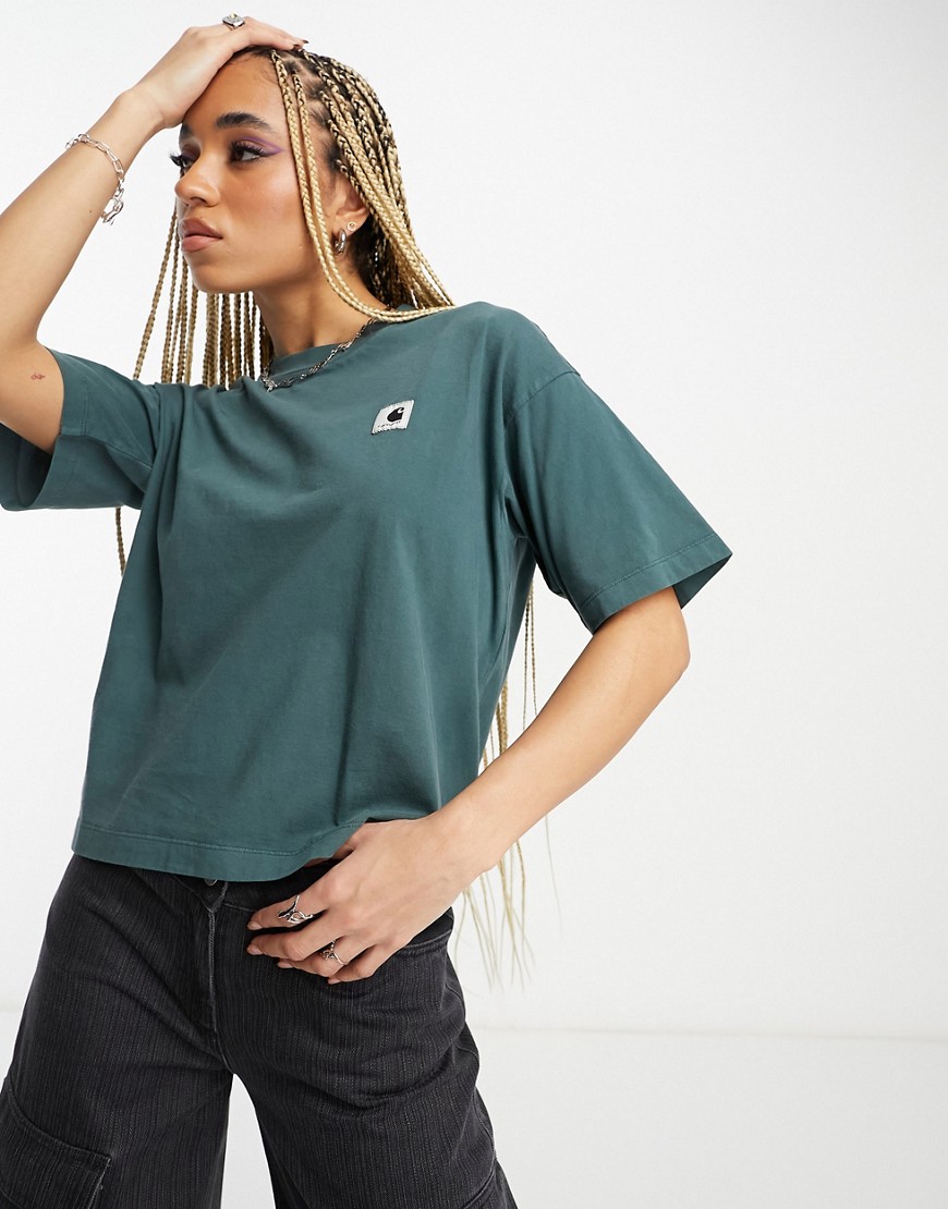 Carhartt WIP nelson cropped t-shirt in green