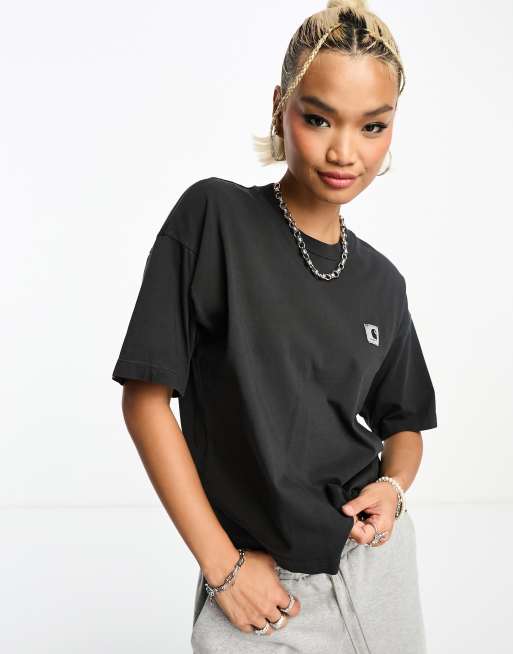 Carhartt WIP - Nelson - Firkantet T-shirt i sort