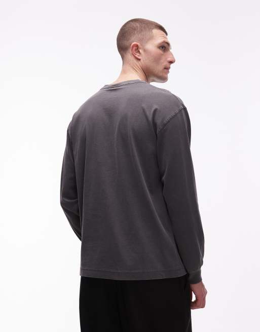 Carhartt WIP - Nelson - Forvasket sort langærmet T-shirt, 3 af 5