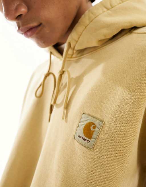 Carhartt WIP nelson garment dyed hoodie in beige, 2 of 4