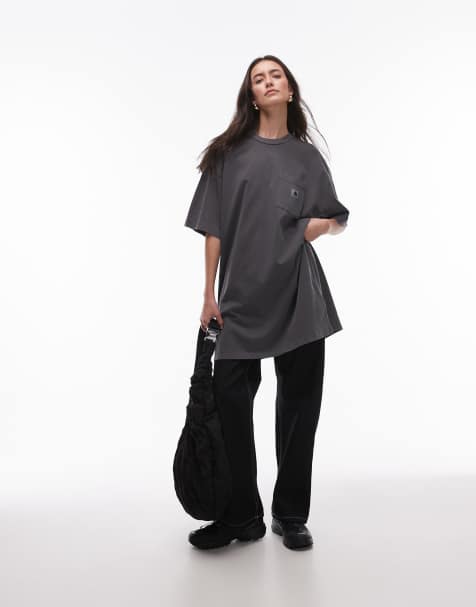 Carhartt WIP Nelson grand oversized t-shirt in grey - view 1