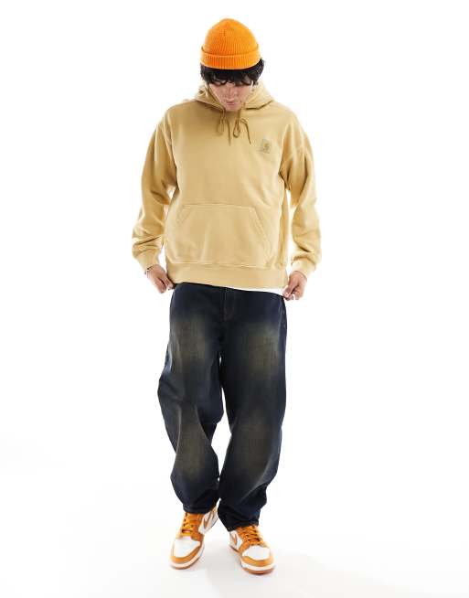 Carhartt WIP - Nelson - Hoodie in garment-dye beige, 3 van 4