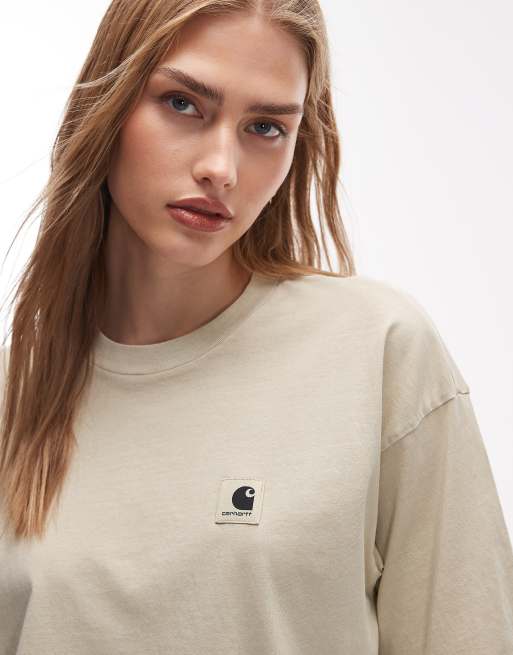 Carhartt WIP – Nelson – Kamiennobeżowy T-shirt, 4 z 4