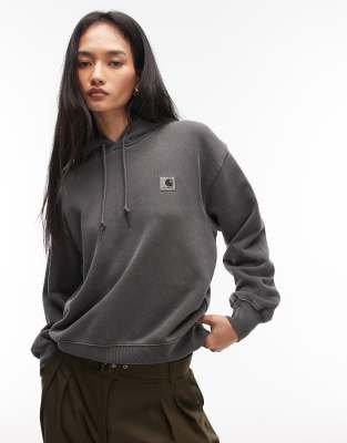 Carhartt WIP - Nelson - Kapuzenpullover in verwaschenem Schwarz