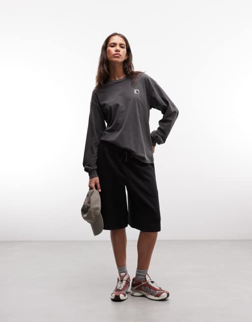 Carhartt WIP Nelson Langarm-T-Shirt in Schwarz, 2 von 4