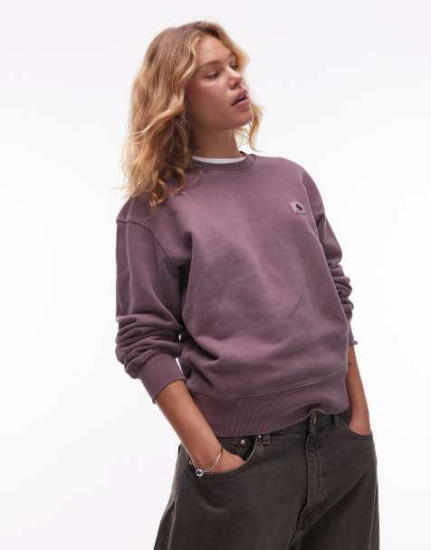 Carhartt WIP – Nelson – Lila, blekt sweatshirt - view 1