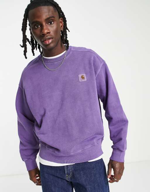 Carhartt WIP - Nelson - Lilla pigmentfarvet sweatshirt
