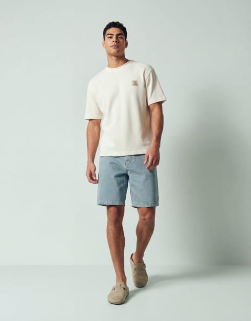 Carhartt WIP – Nelson – Ljusbeige, våffelstrukturerad t-shirt, 9 av 12