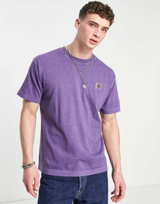 Carhartt WIP Basic T-shirt - dark plum garment dyed/dark purple 