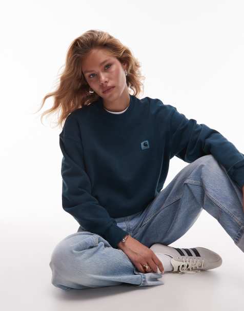 Carhartt WIP – Nelson – Mörkgrön sweatshirt - view 1