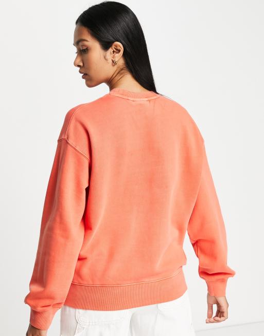 Coral oversized sweatshirt hot sale