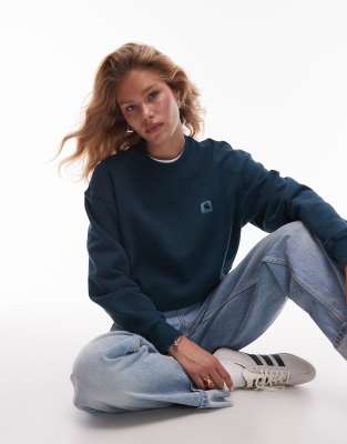 Carhartt WIP Carhartt WIP nelson sweatshirt in dark green