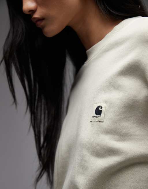 Carhartt WIP nelson sweatshirt in stone, 2 of 4