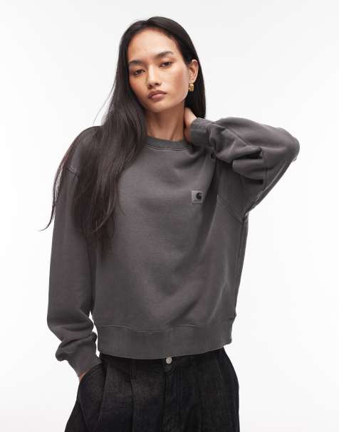 Carhartt WIP – Nelson – Sweatshirt in verwaschenem Schwarz - view 1