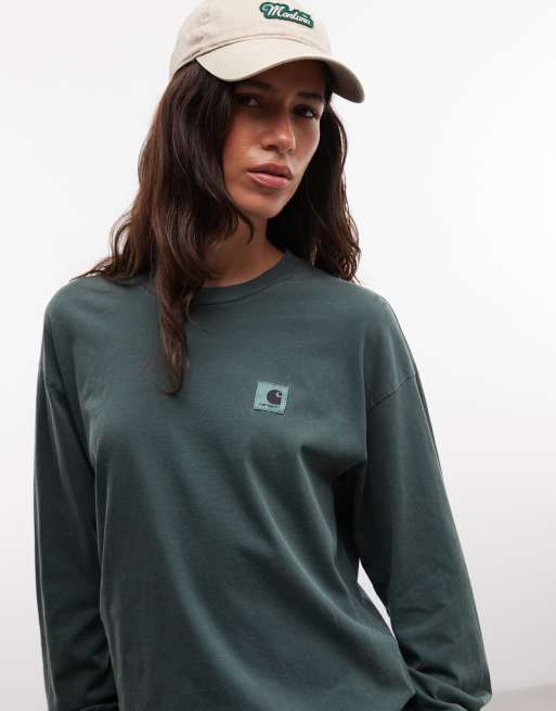 Carhartt WIP - Nelson - T-shirt a maniche lunghe verde scuro, 2 di 4