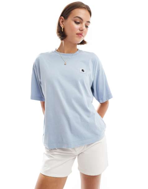 Carhartt WIP nelson t-shirt in light blue