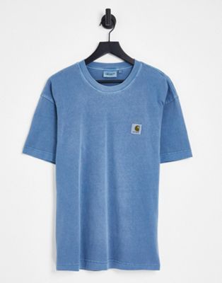 Carhartt WIP - Nelson - T-shirt pigmenté coupe ample - Bleu | ASOS