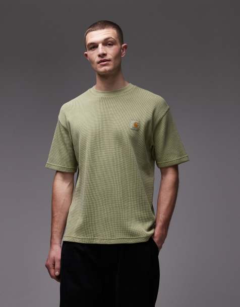 Carhartt WIP nelson waffle t-shirt in gentle blue - view 1