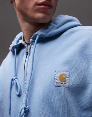 Carhartt Nelson Zip Up Hoodie In Blue