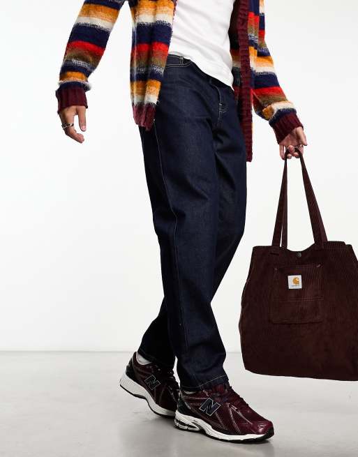 Carhartt WIP – Newel – Blå avsmalnande jeans med avslappnad passform, 4 av 4