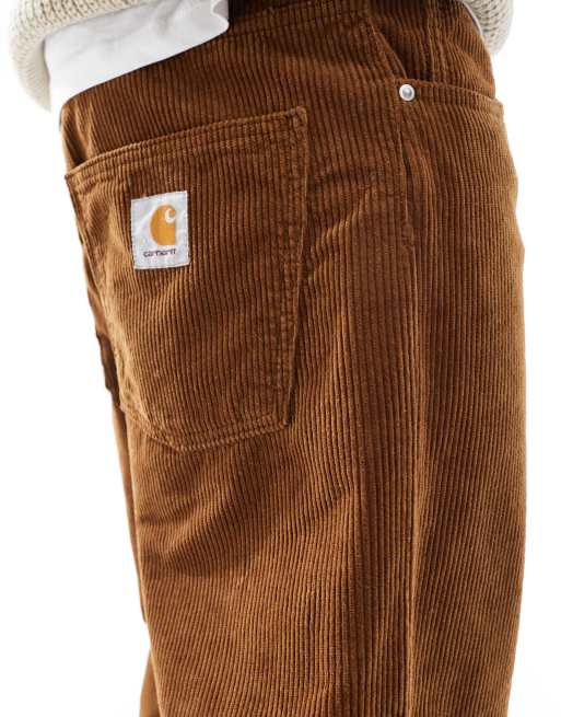 Carhartt WIP Newel cord relaxed fit pants in brown, 4 of 5