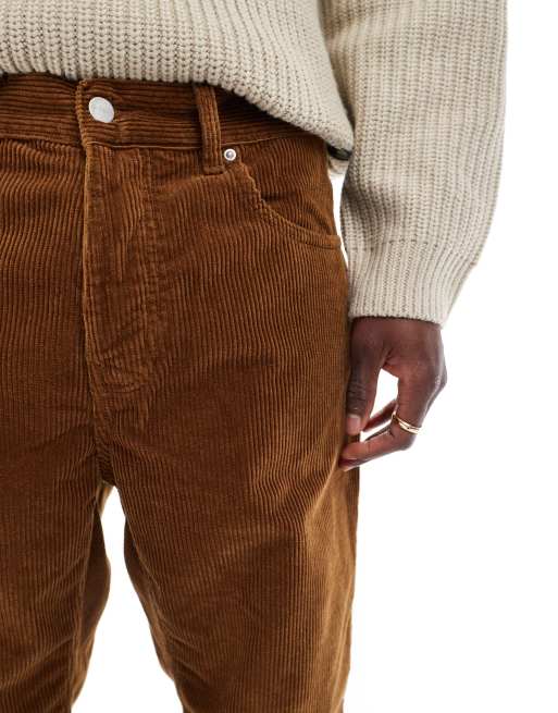Carhartt WIP Newel cord relaxed fit pants in brown, 5 of 5