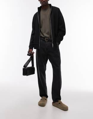 Carhartt WIP – Newel – Czarne zwężane jeansy o luźnym kroju - view 1