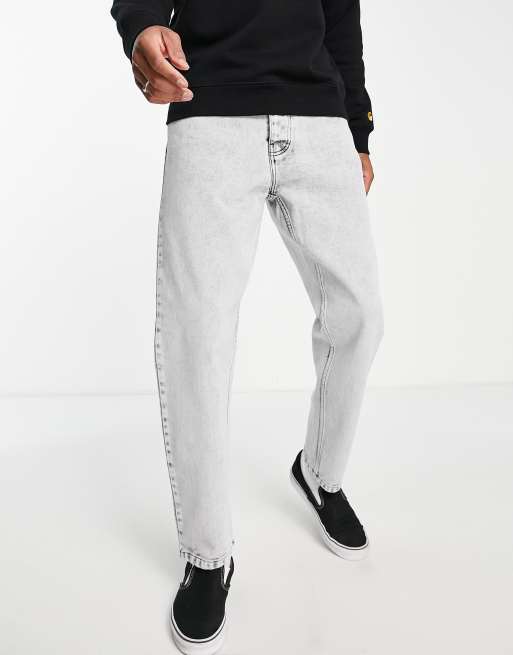 Carhartt WIP – Newel – Gråtvättade avsmalnande jeans med avslappnad passform